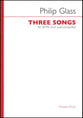 Three Songs SATB Choral Score cover